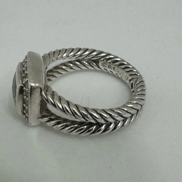 David yurman Albion Petite Ring with Semiprecious Stone & Diamonds - Picture 9 of 10